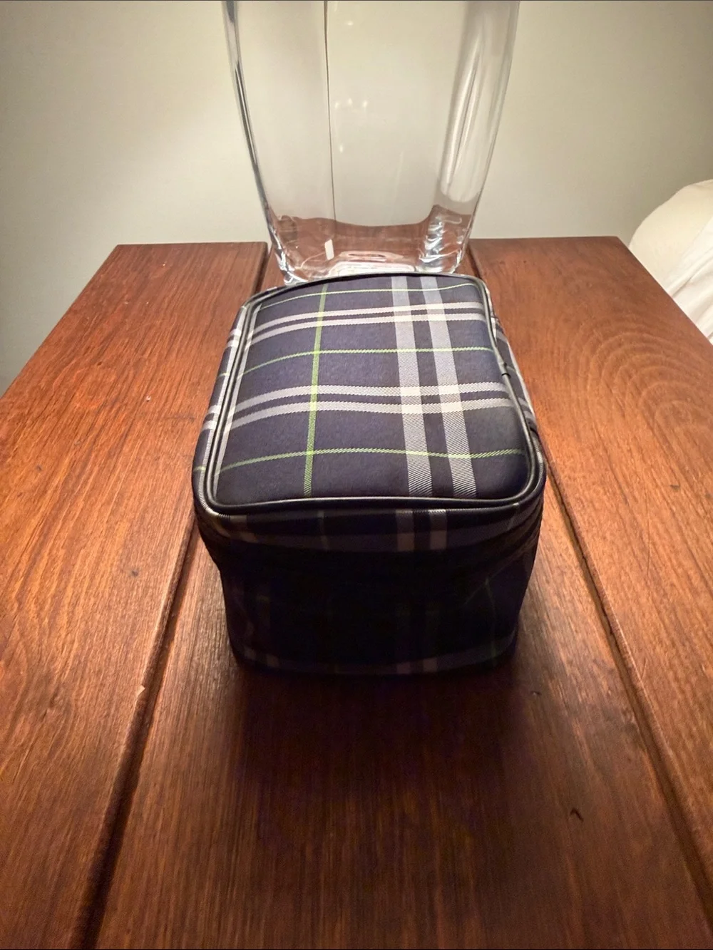 VINTAGE Burberry Navy Novacheck Cosmetic Bag